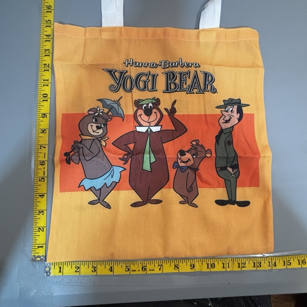 Yogi‎ Bear Reusable Tote Bag Shopping Gift Grocery Travel Double Handles TV New